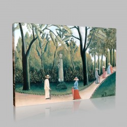 Henri Rousseau-The Luxembourg Gardens. Monument to Shopin Stampa su Tela