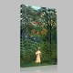 Henri Rousseau-Woman walking in an exotic forest Canvas
