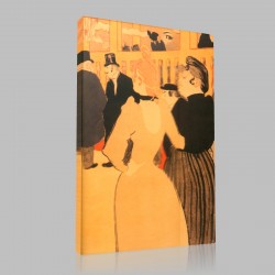 Henri de Toulouse-Au Moulin Rouge Stampa su Tela