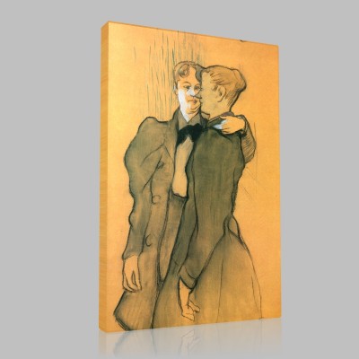 Henri de Toulouse-Deux femmes valsant Canvas Henri de Toulouse-Deux femmes valsant Canvas