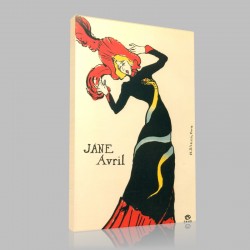 Henri de Toulouse-Jane Avril affiche (2) Stampa su Tela