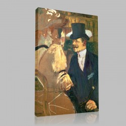 Henri de Toulouse-L'Anglais au Moulin Rouge Stampa su Tela