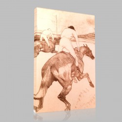 Henri de Toulouse-Le Jockey se rendant au poteau Stampa su Tela