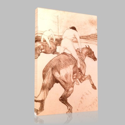Henri de Toulouse-Le Jockey se rendant au poteau Canvas
