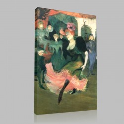 Henri de Toulouse-Marcelle Lender dansant Stampa su Tela