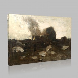 Odilon Redon-Landscape at Daybreak Stampa su Tela