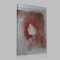 Odilon Redon-Portrait of a Young From Left Stampa su Tela