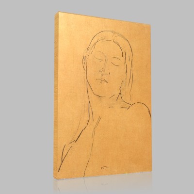 Odilon Redon-The Closed Eyes Stampa su Tela