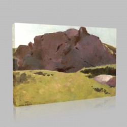 Odilon Redon-The Rocky Slope Stampa su Tela