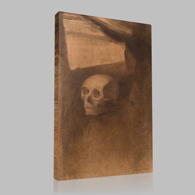 Odilon Redon-Through the Crack a Death's-Head Was Projected Stampa su Tela