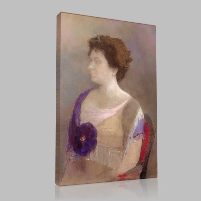 Odilon Redon-Woman with Flower Corsage Stampa su Tela