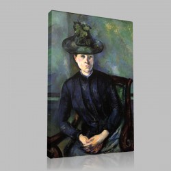 Paul Cezanne-Portrait of Mrs.Cezanne Stampa su Tela