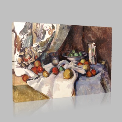 Paul Cezanne-Still Life With Apples Stampa su Tela
