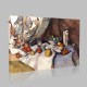 Paul Cezanne-Still Life With Apples Stampa su Tela