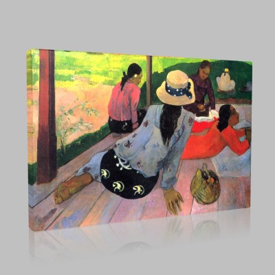 Paul Gauguin-Die Mittagsruhe Stampa su Tela