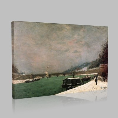 Paul Gauguin-The Seine at the Pont D'Iena,Winter Canvas