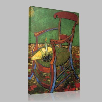 Van Gogh-Gauguin's Chair with Books and Candle Canvas
