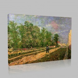 Van Gogh-Landscape Workers Stampa su Tela