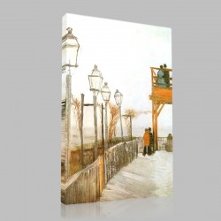 Van Gogh-Montmartre,Paris Stampa su Tela