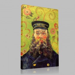 Van Gogh-Portrait of Joseph Etienne Roulin Stampa su Tela