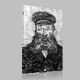 Van Gogh-Portrait of Joseph Roulin,Sketch Stampa su Tela