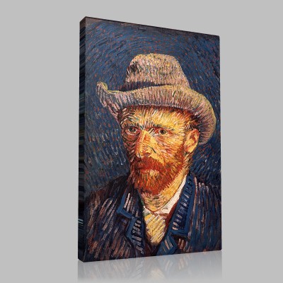 Van Gogh-Self-Portrait with chapeau de feutre Canvas