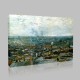 Van Gogh-Sight of Paris taken of Montmartre Stampa su Tela