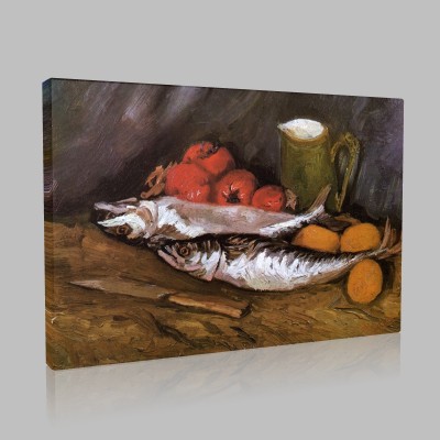 Van Gogh-Still Life with Mackerels, Lemons and Tomatoes Canvas
