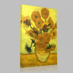 Van Gogh-Sunflowers,Still Life Stampa su Tela