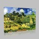 Van Gogh-Thatched Cottages at Cordeville, Auvers-Sur-Oise Canvas