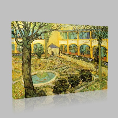 Van Gogh-The Asylum Garden at Arles Canvas