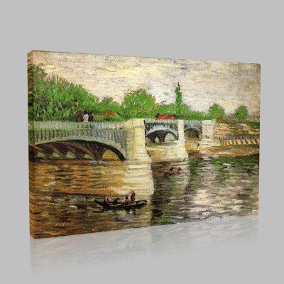 Van Gogh-The Drawbridge at Arles Stampa su Tela