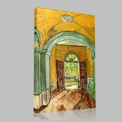 Van Gogh-The Hall of asylum Stampa su Tela