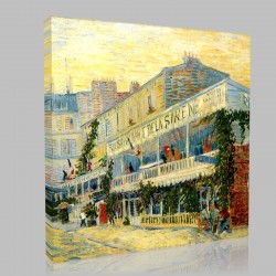 Van Gogh-The Restaurant of the Siren with Asnières Stampa su Tela