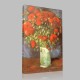 Van Gogh-The Vase of Red Poppies Stampa su Tela