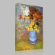Van Gogh-The Vase with Daisies and Anemones Stampa su Tela
