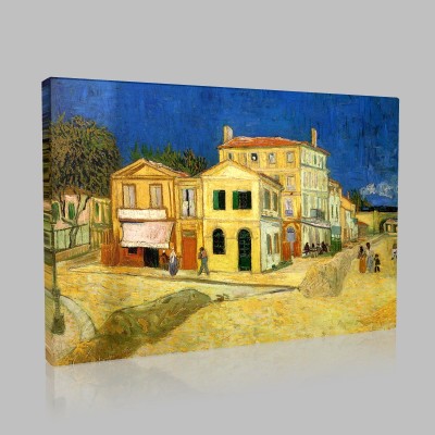 Van Gogh-The house of Vincent Stampa su Tela