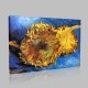 Van Gogh-Two Cut Sunflowers Stampa su Tela