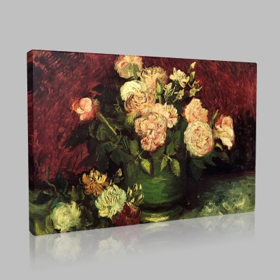 Van Gogh-Vase with Asters Stampa su Tela