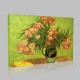 Van Gogh-Vase with Oleanders and Books Stampa su Tela