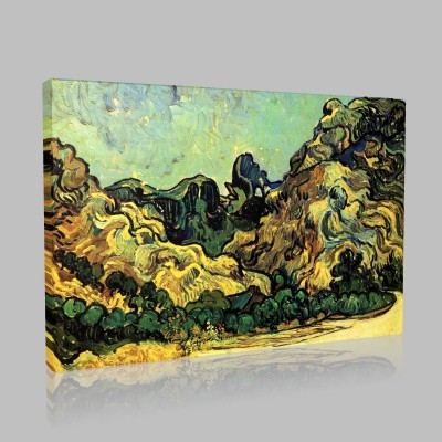 Van Gogh-View of Cordeville Stampa su Tela