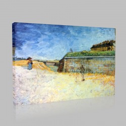 Van Gogh-Watercolor Pre- Work Stampa su Tela