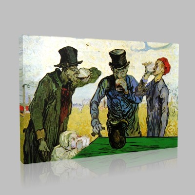 Van Gogh-Wine Drinkers Stampa su Tela