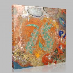 Odilon Redon-Flowers Without a Vase Stampa su Tela