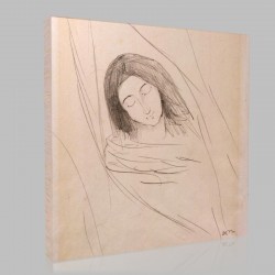 Odilon Redon-Head of a Young Girl Stampa su Tela