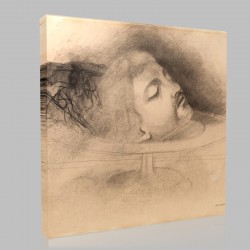 Odilon Redon-The Head of Saint John the Baptist Stampa su Tela