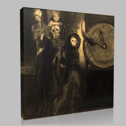 Odilon Redon-The Masque of the Red Death Stampa su Tela
