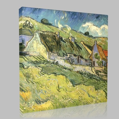 Van Gogh-Thatched Cottages Canvas
