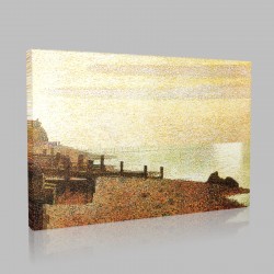 Georges-Pierre Seurat-Mouth of the Seine with Honfleur Stampa su Tela