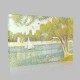 Georges-Pierre Seurat-The Seine with the Large-Bowl Spring Stampa su Tela